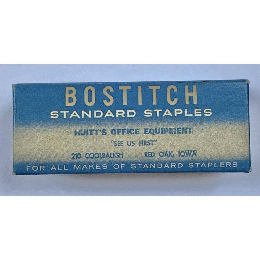 Vintage Bostitch Standard Staples 5000 Box SBS19-1/4 Huitt Office Equipment Iowa
